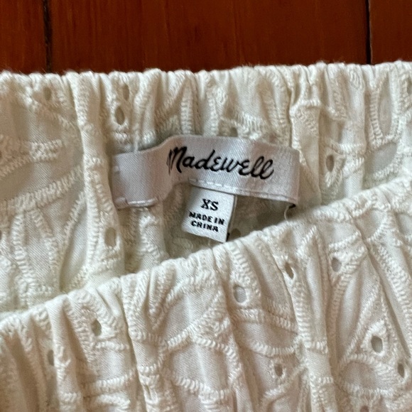 NWOT Madewell Eyelet Side-Button Midi Skirt in Dream-On Daisy - Ivory - Size XS - Picture 7 of 9